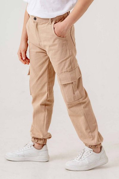 Gold Class Kidswear Double Cargo Pocket Elastic Leg Gabardine Boy's Trousers
