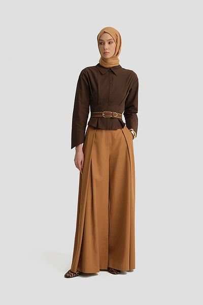 Armine Pleated Trouser Skirt 25Y2801 Tan