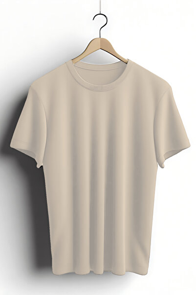 Zestia Μπλουζάκι Unisex, Απλό Βασικό, Κανονική Γραμμή, 100% Βαμβάκι, Κρεμ Μπλ...