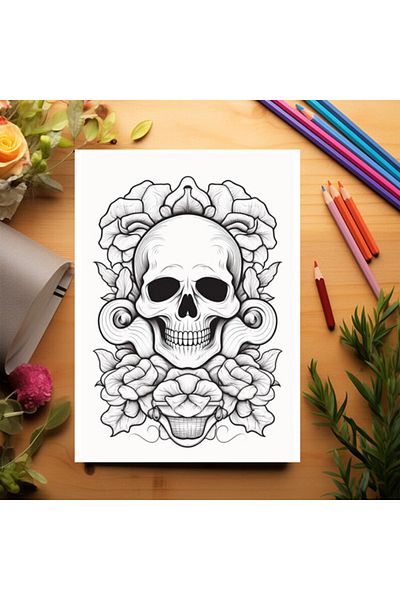 Legendary Gifts Adult Coloring Book, 50 Illustrations, Tattoos - Volume Ii, 106 Pages