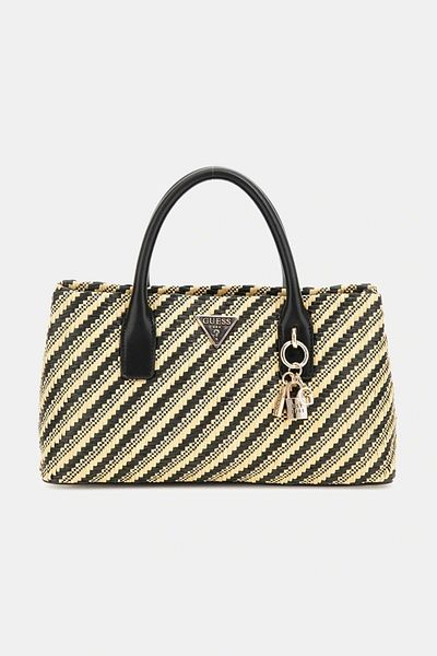 Guess Sımona Small Satchel Women's Black Handbag Hwwg9210050-Ntb