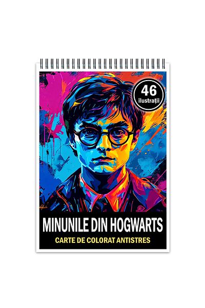 Legendary Gifts Anti-stress Coloring Book, 46 Illustrations, The Wonders Of Hogwarts, 98 Pages, Format: A5