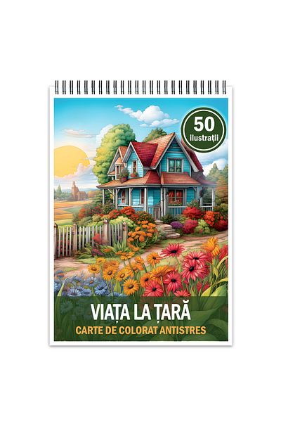 Legendary Gifts Anti-stress Coloring Book, 50 Illustrations Country Life, 106 Pages, Format: A5