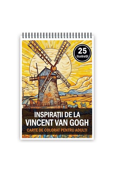 Legendary Gifts Adult Coloring Book, 25 Illustrations, Vincent Van Gogh, 56 Pages, Format: A5