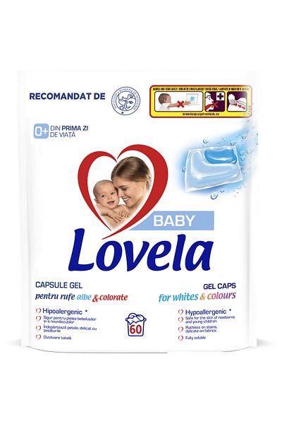 LOVELA Detergent capsule gel pentru rufe albe & colorate Lovela