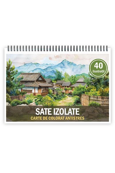 Legendary Gifts Coloring book for relaxation and anti-stress, 40 illustrations, Isolated Villages, 86 pages, Format: A5