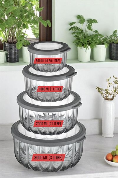 Technow Vp-044 Diamond 4-Piece Transparent Container