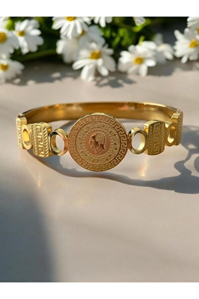 LAVDERUAR Çeyrekli Paslanmaz Çelik Kelepçe Bileklik 020