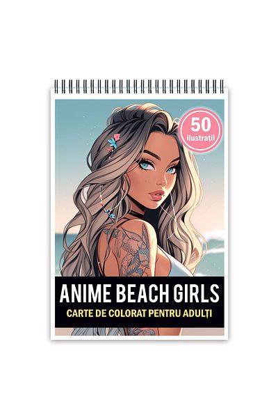 Legendary Gifts Adult Coloring Book, 50 Illustrations, Anime Beach Girls, 106 Pages, Format: A5
