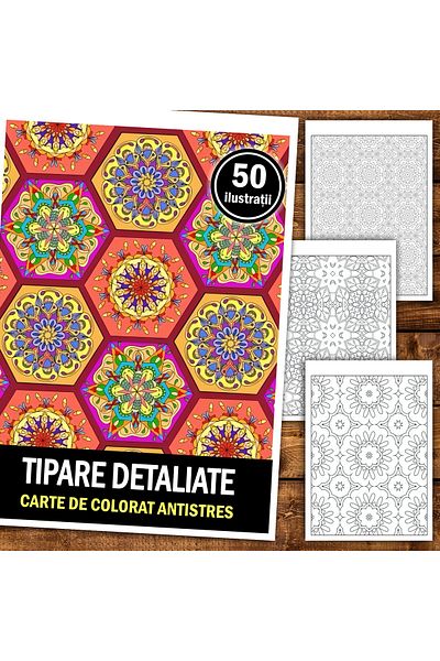Legendary Gifts Anti-stress Coloring Book, 50 Illustrations Detailed Patterns, 106 Pages, Format: A5