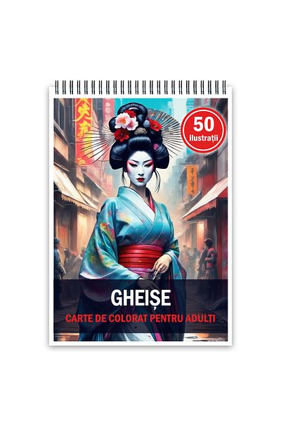 Legendary Gifts Coloring Book, 50 Illustrations, Geisha, 106 Pages, Format: A5