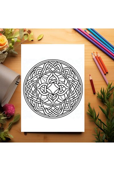 Legendary Gifts Coloring Book, 50 Illustrations, Celtic Knots, 106 Pages, Format: A5