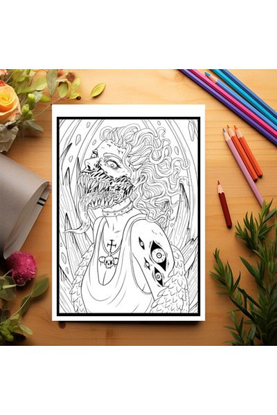 Legendary Gifts Anti-stress Coloring Book, 40 Illustrations, Nightmares - Volume Ii, 86 Pages, Format: A5