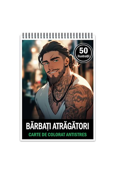Legendary Gifts Anti-stress Coloring Book, 50 Illustrations Of Attractive Men, 106 Pages, Format: A5