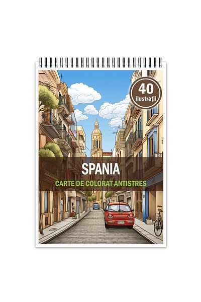 Legendary Gifts Anti-stress Coloring Book, 40 Illustrations Spain, 86 Pages, Format: A5