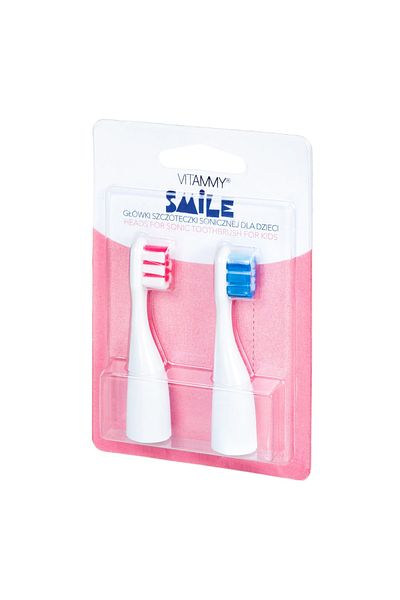 Vitammy Set of 2 VITAMMY Smile toothbrush refills, Blue-Pink