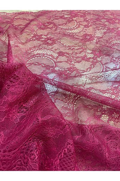 METERİAL Red Lez Lace Fabric – Width 135 cm |   Stylish Choice for Evening Dress and Accessories