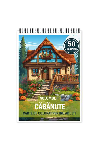 Legendary Gifts Anti-stress Coloring Book, 50 Illustrations, Cabanute - Volume Ii, 106 Pages, Format: A5