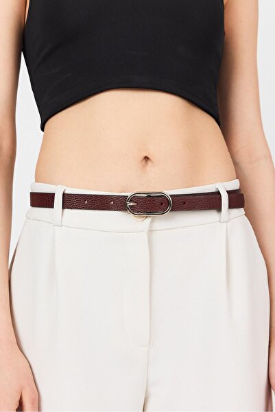 Rays Cureaua cu catarama argintie ovala rosie Claret 412