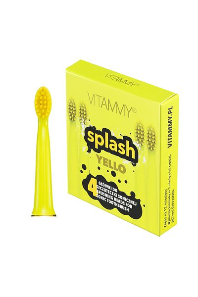 Vitammy Set of 4 toothbrush refills VITAMMY Splash TH1811-4 Yello, Yellow