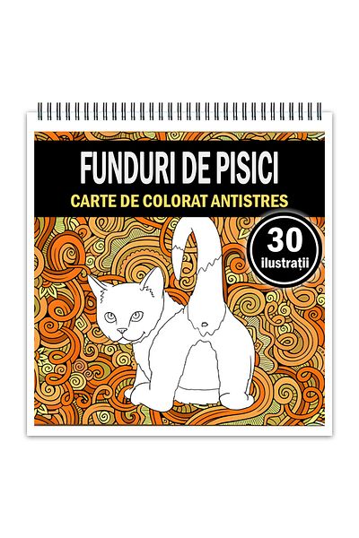 Legendary Gifts Anti-stress Coloring Book, 30 Illustrations, Cat Butts, 66 Pages, Format: 14.8x14.8cm