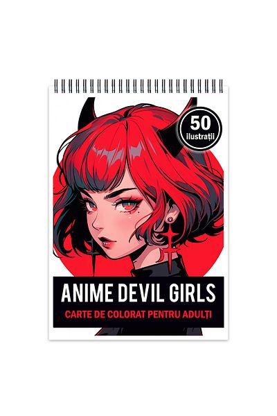 Legendary Gifts Adult Coloring Book, 50 Illustrations, Anime Devil Girls, 106 Pages