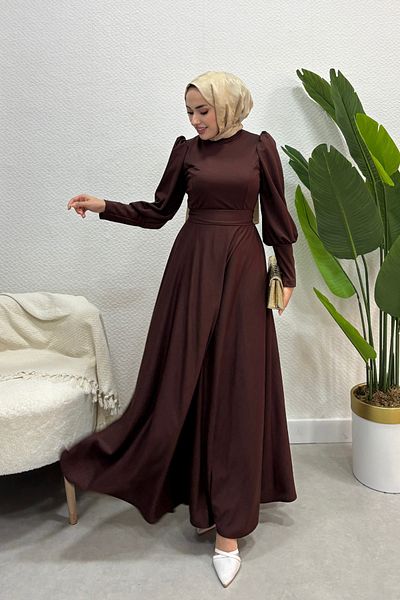Tarzım Tuba Women's Balloon Sleeve Scuba Dress