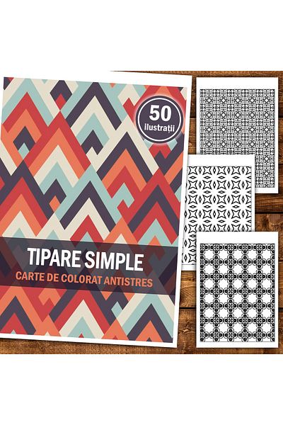 Legendary Gifts Anti-stress Coloring Book, 50 Illustrations Simple Patterns, 106 Pages, Format: A5