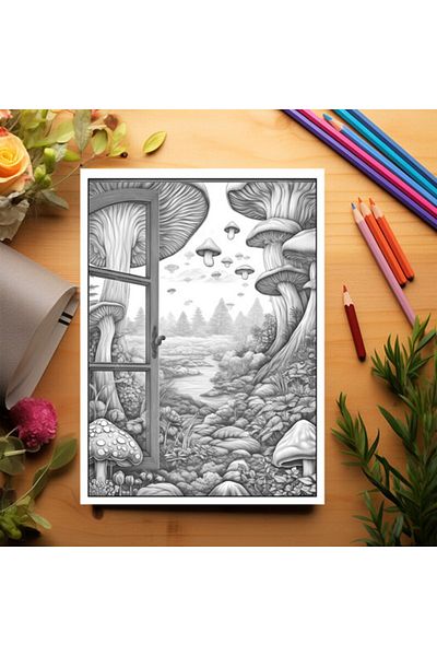 Legendary Gifts Coloring Book For Adults, 50 Illustrations, A Parallel World, 106 Pages