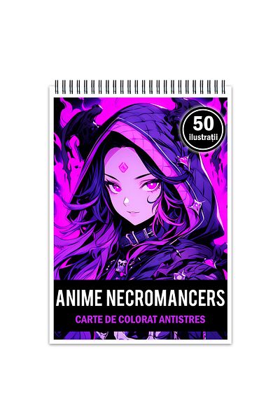 Legendary Gifts Anti-stress Coloring Book, 50 Illustrations, Anime Necromancers, 106 Pages, Format: A5i