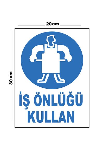 Lucena Metal Use Work Apron 20cm X 30cm A4 Size Warning Sign Directional Sign