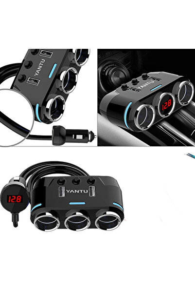 Space 3'lü çakmak soketi 12V-24V 10A / ICCA114