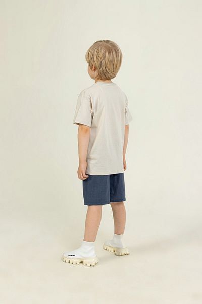 DMB BOYS & GIRLS Boys' Summer Printed Cotton T-Shirt and Linen Look Shorts Boys' Set