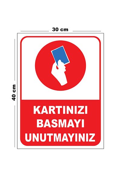 Lucena Do Not Forget to Press Your Metal Card 30cm X 40cm A3 Size Warning Sign Directional Sign