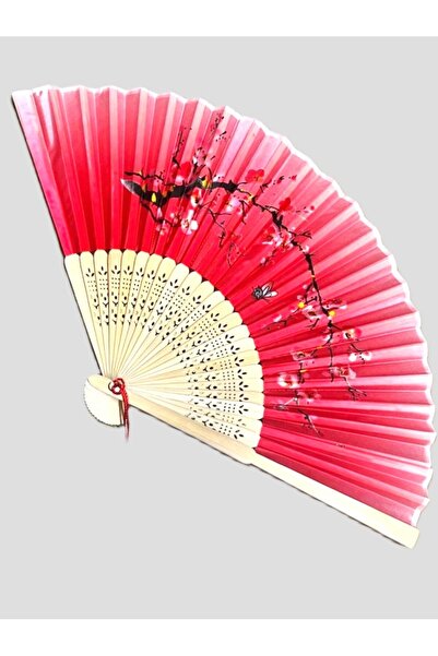 BERG ATELIER Yelpaze Kırmızı Bambu Kumaş