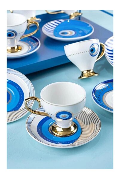 ACAR KAI21.0172 Goldfinch Nazar Boncuklu Fincan Takımı 6 Lı