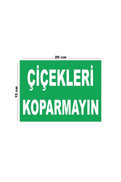 Lucena Do Not Pluck Flowers Metal 15cm X 20cm Warning Sign Directional Sign