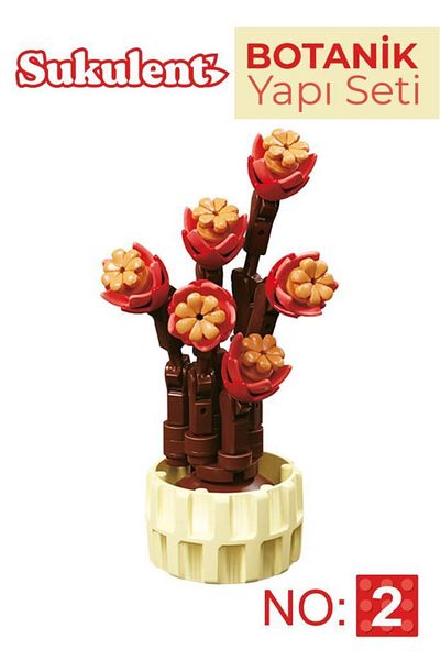 SmartFox Iconic Decorative, Collectible and Displayable Block Succulent Flower Model Making Set