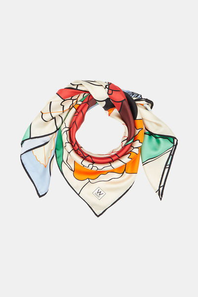 W Collection FLOWER PATTERNED SCARF
