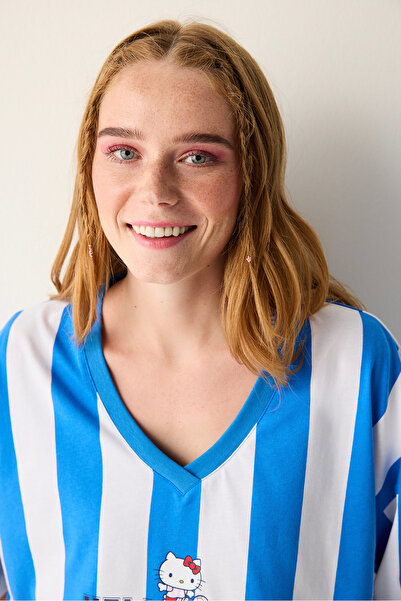 Penti Μπλούζα πιτζάμα από βαμβακερή ριγέ Sanrio