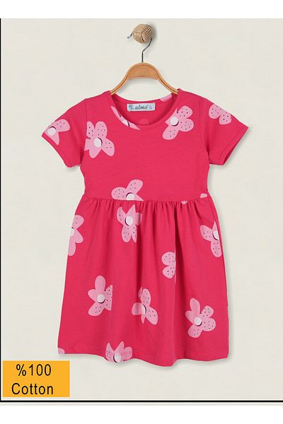 CiciTime Çocuk Modası Girl's Casual Comfortable Cotton Dress