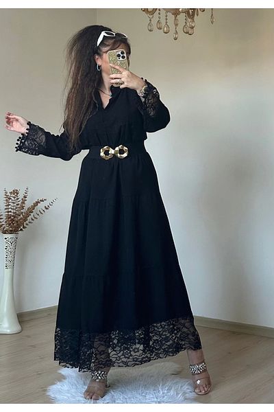 azra moda Skirt Lace Woven Dress