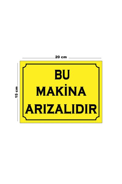 Lucena Metal This Machine Is Faulty 15cm X 20cm Warning Sign Directional Sign