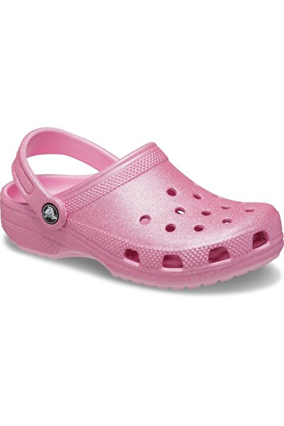 Crocs Classic Glitter Clog K Çocuk Terlik 206993-6xe Pink Tweed Glitter