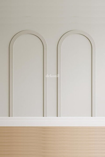 Dekonil Pinterest İskandinav MDF Oval Duvar Çıtası 96*248 cm (2 Adet)