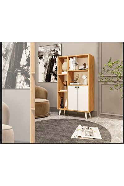 MERLİN MOBİLYA Milano 2 Kapaklı 7 Bölmeli Kitaplık