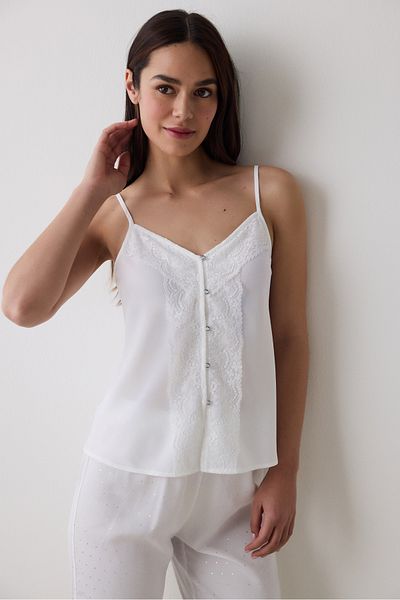 Penti Braut-Unterhemd aus zartem Satin in Off-White