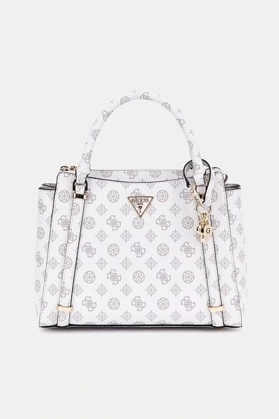 Guess ECO ERICA 2 COMP SATCHEL Γυναικεία λευκή τσάντα HWEPG951006-WLO