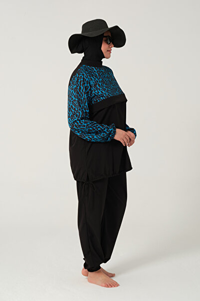 TESMAY Plus Size Full Coverage Turtleneck Swimsuit