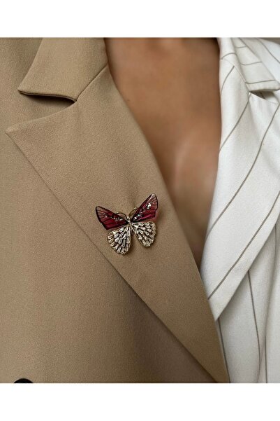 İNN JEWELLERY Kadın Broş 1.SINIF İthal VİP SERİ Kelebek Figürlü